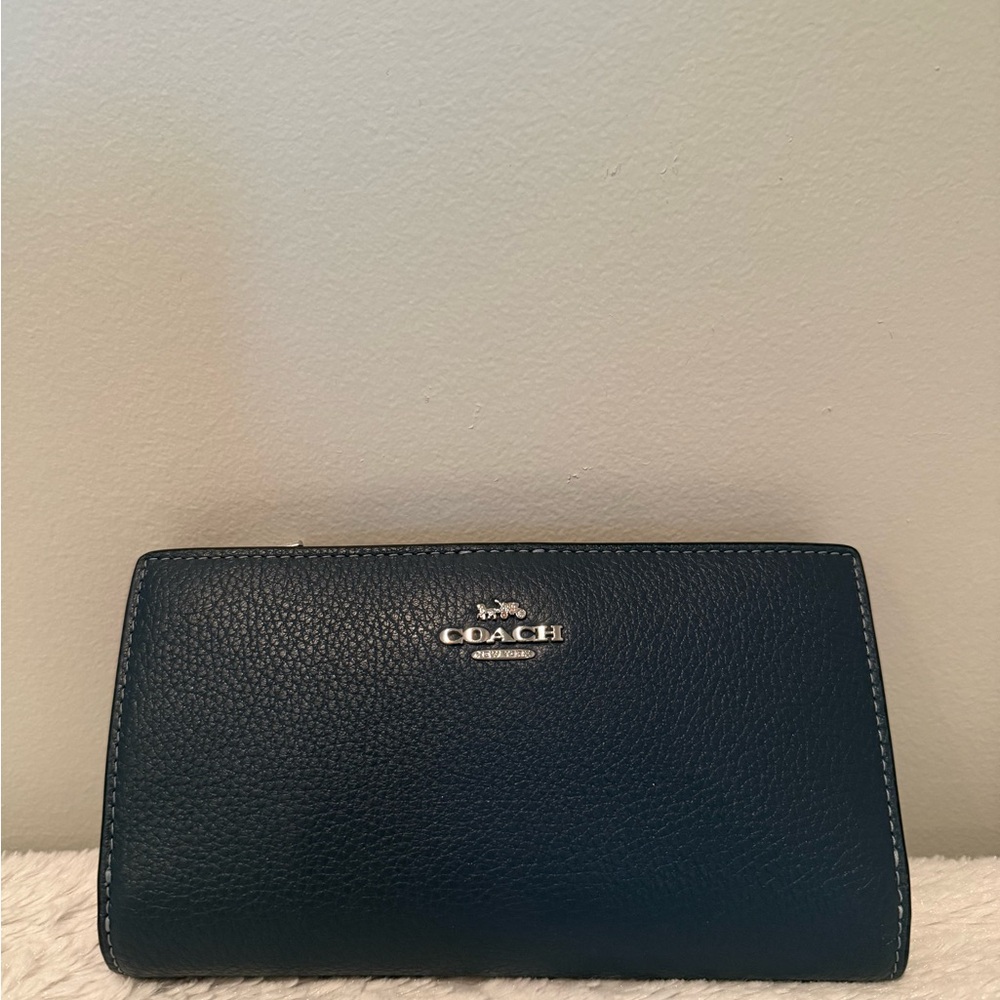 Coach Navy Leather Wallet